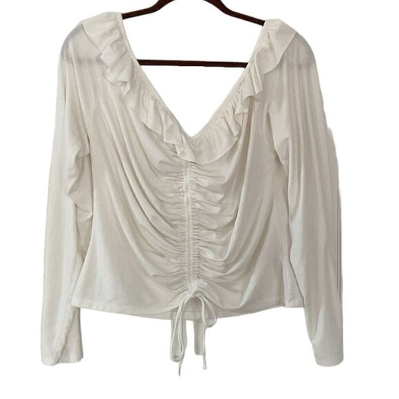 Forever 21 Off-White Boho Tee Top 3X - Picture 1 of 6